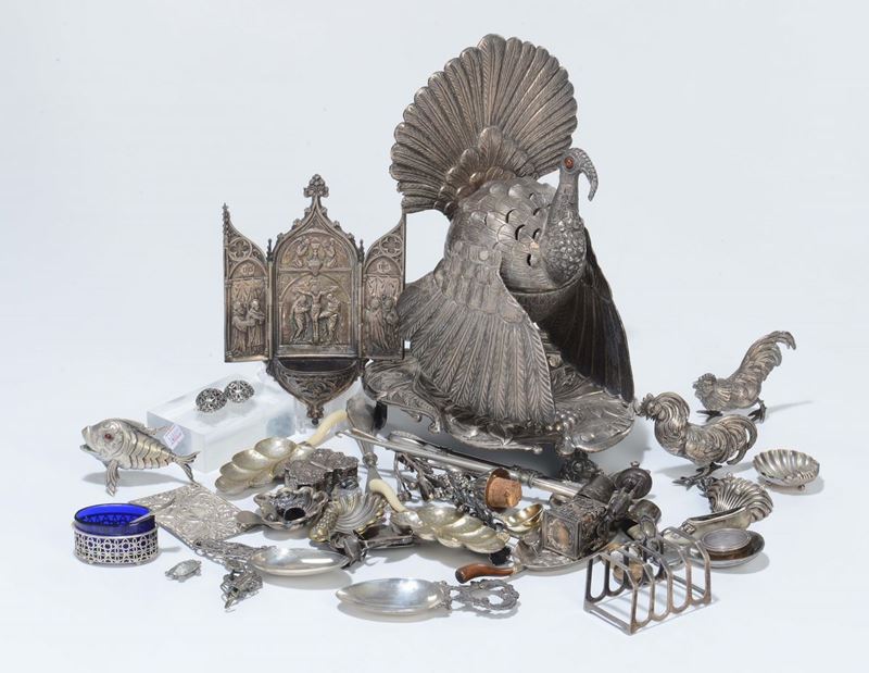 Lotto di animaletti, scatoline in argento e non  - Asta Antiquariato - Cambi Casa d'Aste