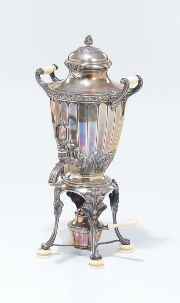 Samovar in argento, Arg. Chiappe, Genova
