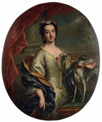 Scuola Napoletana del XVIII Secoloritratto di Nobildonna