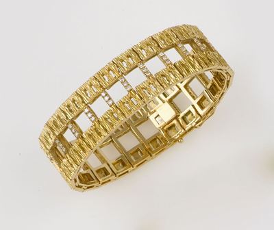 Bracciale Semirigido con Diamanti Taglio Huit - Huit
