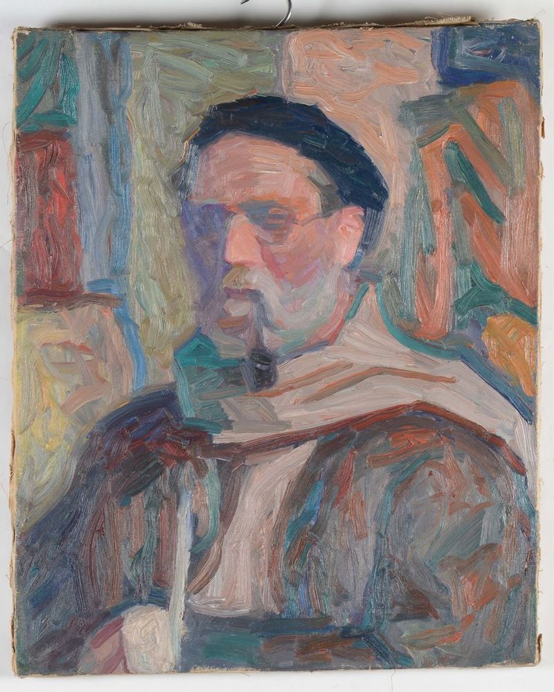 Emilio Notte (Ceglie Messapica 1891 - Napoli 1982) Autoritratto  - Asta Antiquariato - Cambi Casa d'Aste