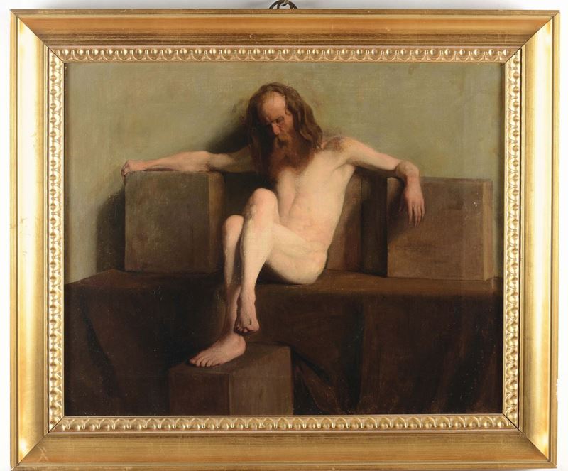 Carlo Bonatto (1855-1878) Nudo maschile  - Asta Antiquariato - Cambi Casa d'Aste