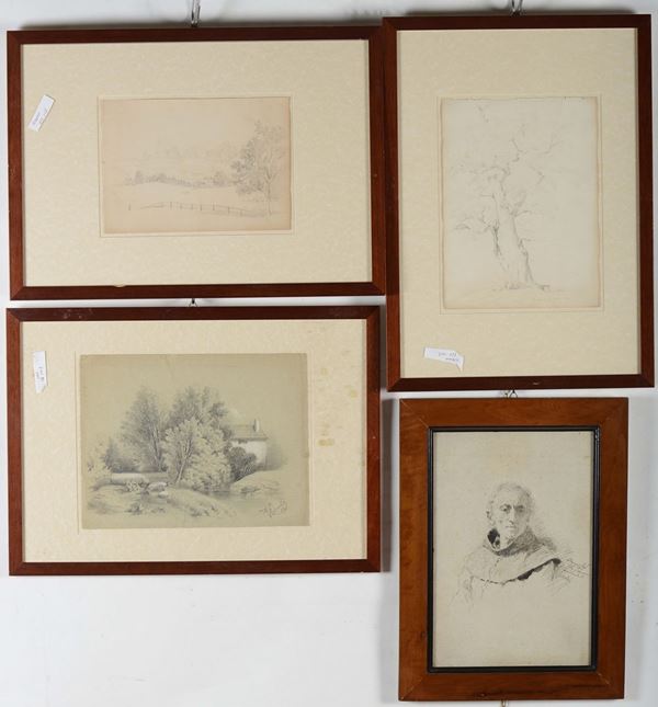 Lotto di nove disegni diversi, XIX-XX secolo