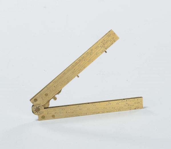 Compasso in bronzo dorato, Francia XIX secolo