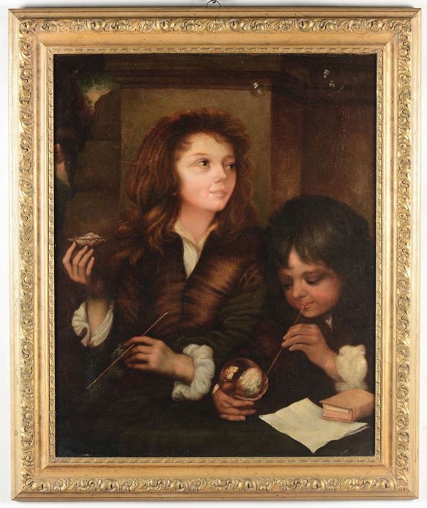 Anonimo del XIX secolo Ritratto di fanciulli
