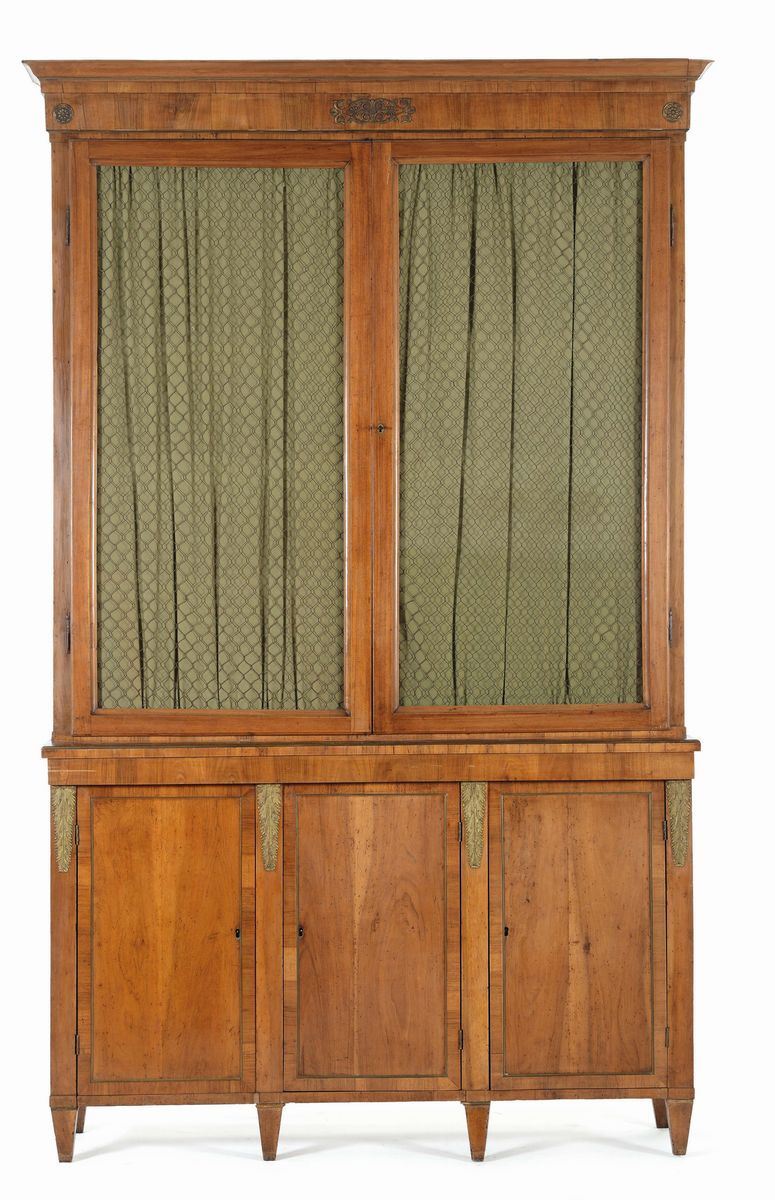 Coppia di librerie Impero lastronate, XIX secolo  - Auction Fine Art - Cambi Casa d'Aste