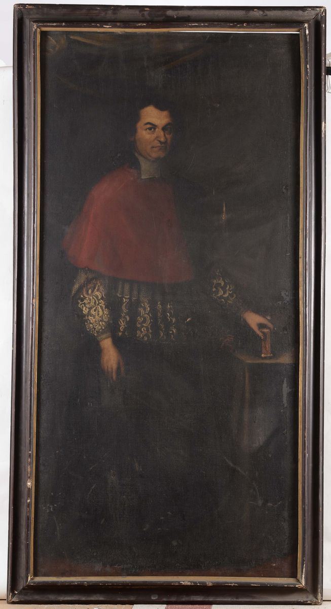 Anonimo del XVIII-XIX secolo Ritratto di antenato  - Asta Antiquariato - Cambi Casa d'Aste