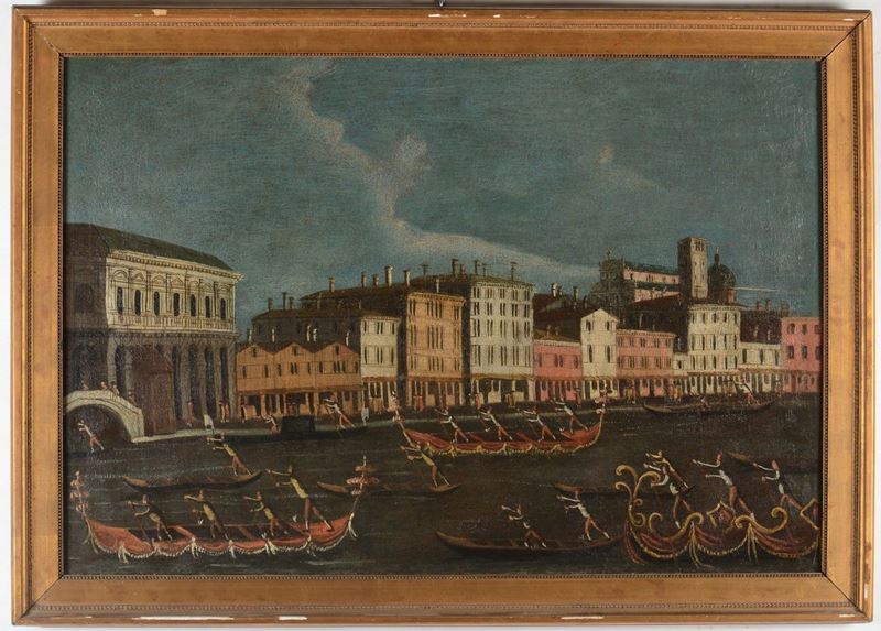 Scuola del XVIII secolo Veduta di Venezia  - Asta Antiquariato - Cambi Casa d'Aste