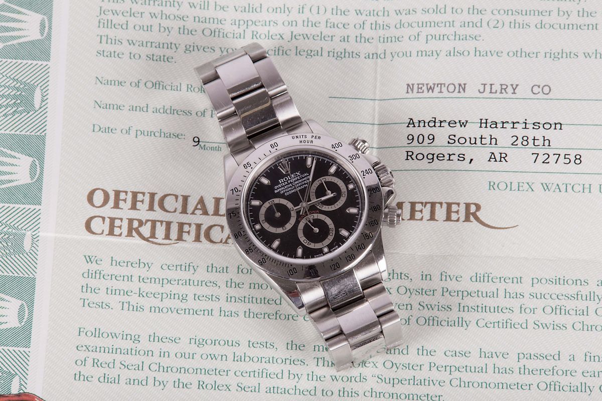 Rolex, Oyster Perpetual Superlative Chronometer, Officially Certified, Cosmograph Daytona Cassa N...