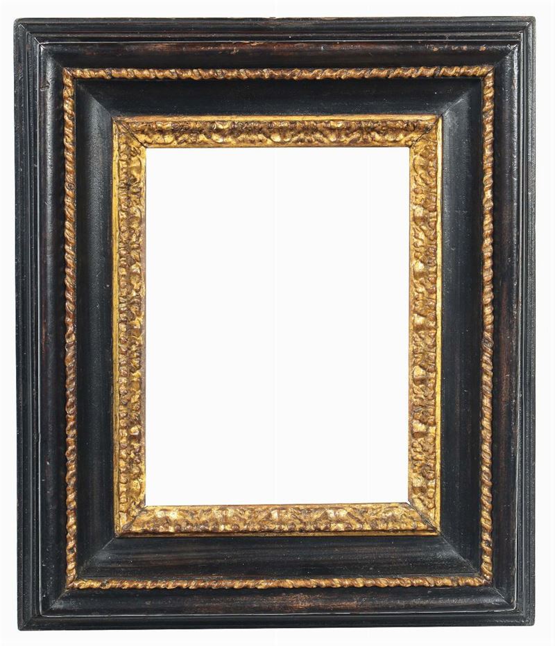 Cornice in legno ebanizzato e dorato, Roma XVIII secolo  - Auction Fine Old Frames - Cambi Casa d'Aste