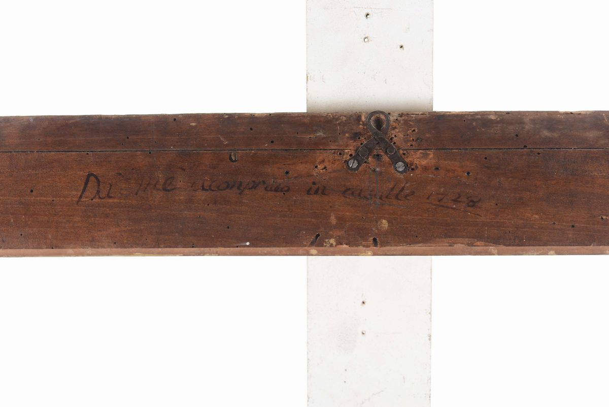 Cornice in Legno Interamente Dorato e Bulinato, Datata 1728
