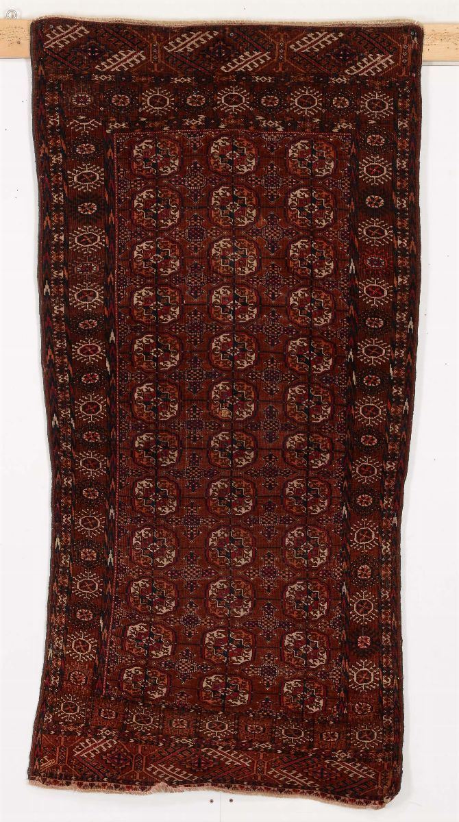 Tappeto turkmeno fine XIX secolo  - Auction Asta a Tempo Antiquariato - Cambi Casa d'Aste