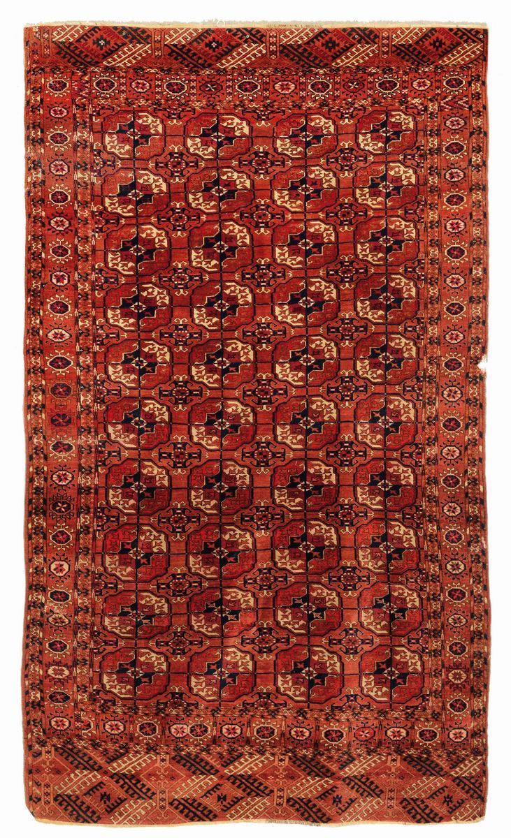 Tappeto turkmeno, fine XIX secolo  - Asta Antiquariato - Cambi Casa d'Aste