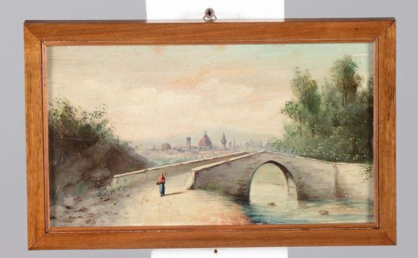 Anonimo del XIX secolo Veduta di Firenze