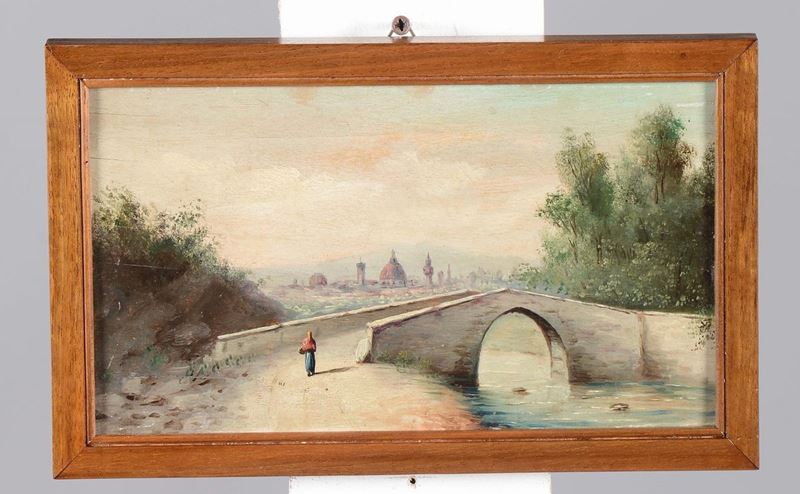 Anonimo del XIX secolo Veduta di Firenze  - Asta Antiquariato - Cambi Casa d'Aste