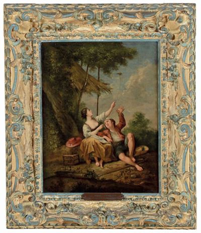 Francois Lemoyne (parigi 1688-1737)scene Galanti