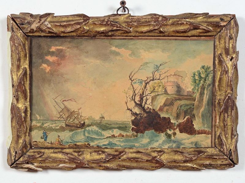 Scuola del XVIII secolo Marina  - Auction Fine Art - Cambi Casa d'Aste