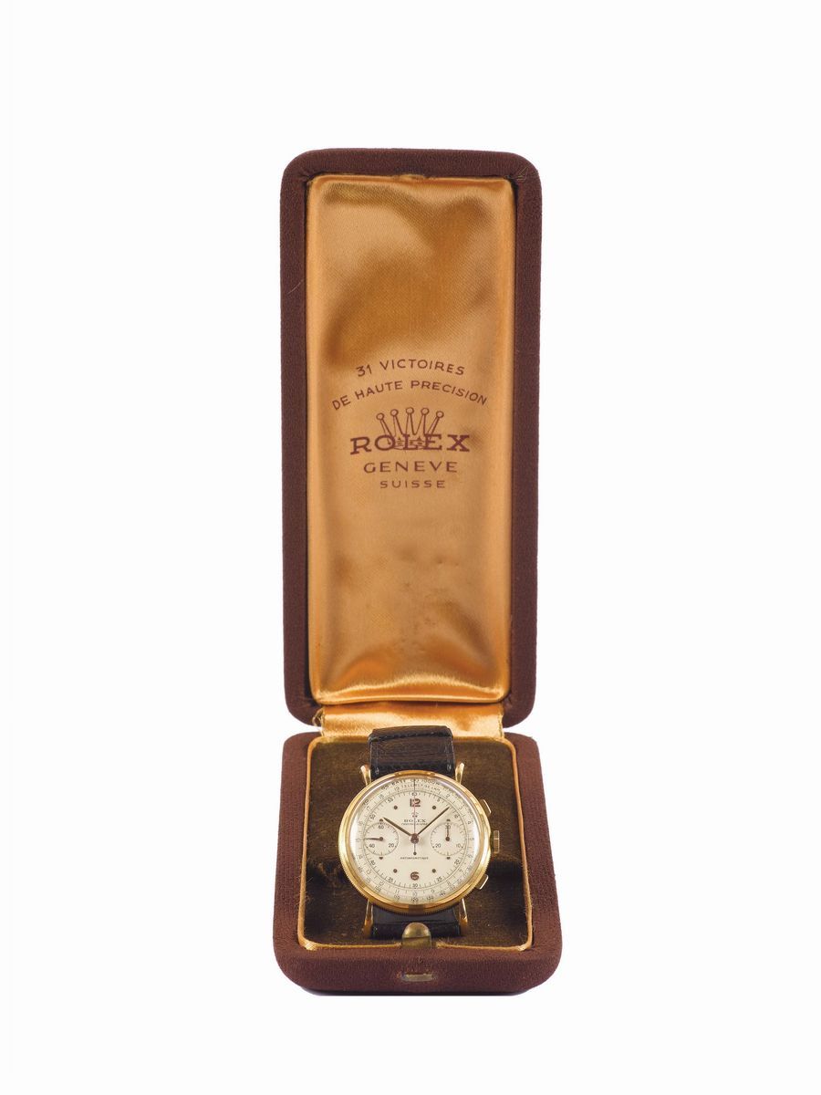 Rolex, Chronographe, Anti-magnétique, Cassa No. 616978, Ref. 4062, Orologio da Polso, in Oro Gial...