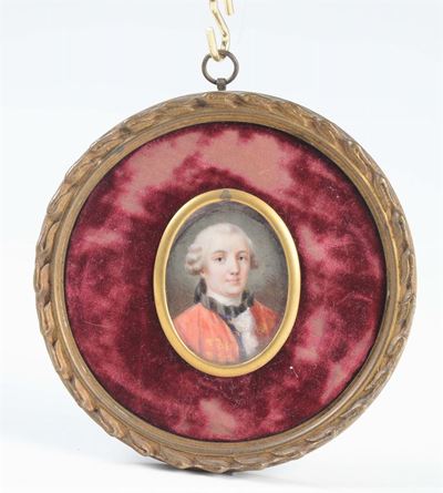 Due Miniature su Avorio Raffiguranti Figure Maschili, XIX Secolo