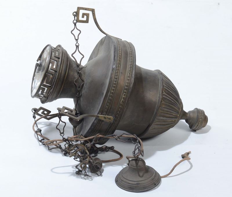 Lanterna in metallo argentato  - Auction Fine Art - Cambi Casa d'Aste
