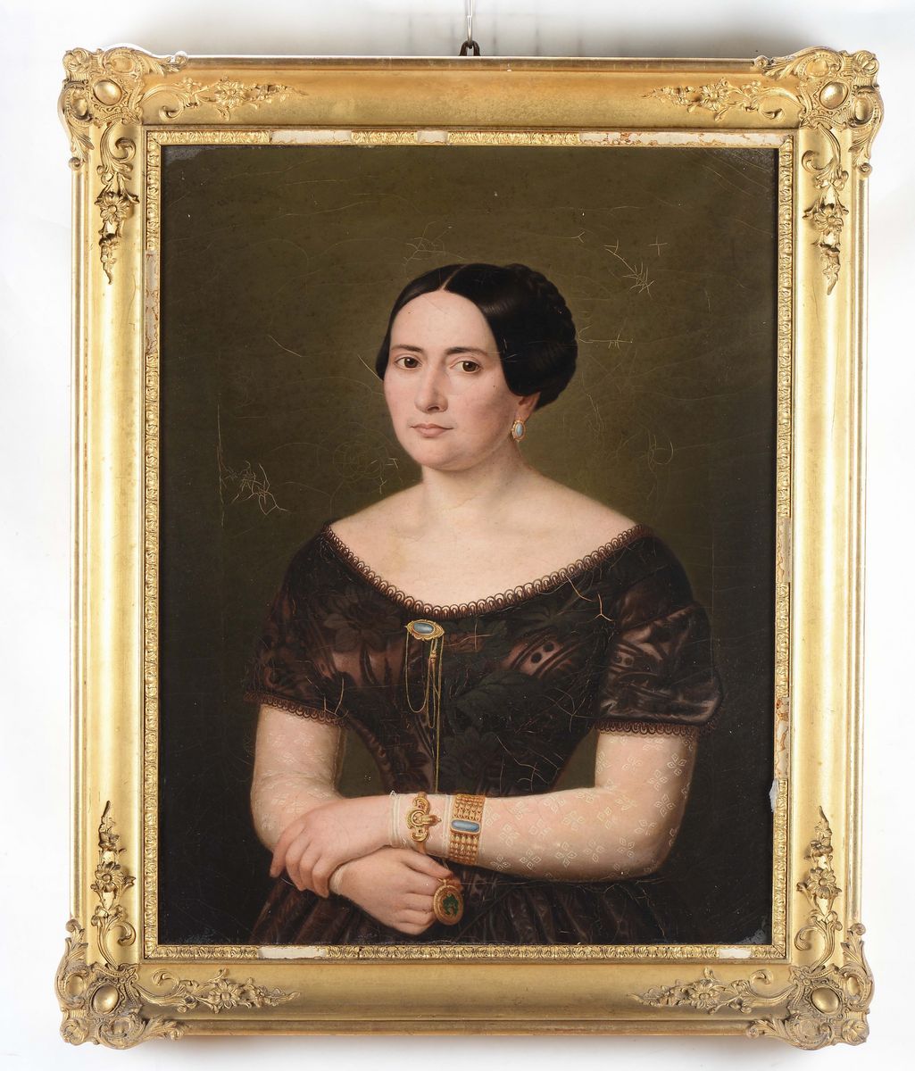 Anonimo del XIX Secoloritratto Maschile e Ritratto Femminile