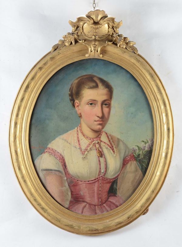 Adrianna Grofay?, XIX secolo Coppia di ritratti femminili