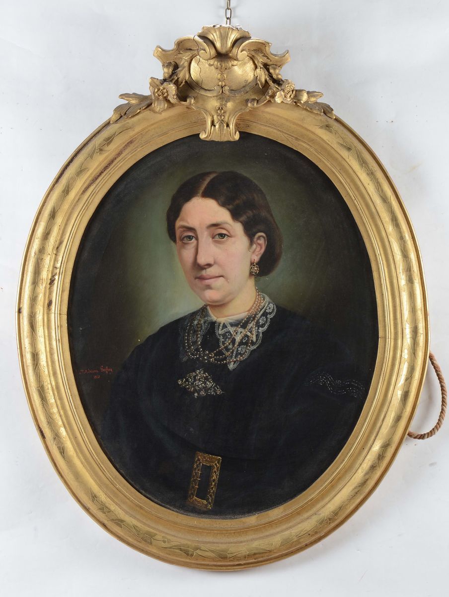 Adrianna Grofay?, XIX Secolocoppia di Ritratti Femminili