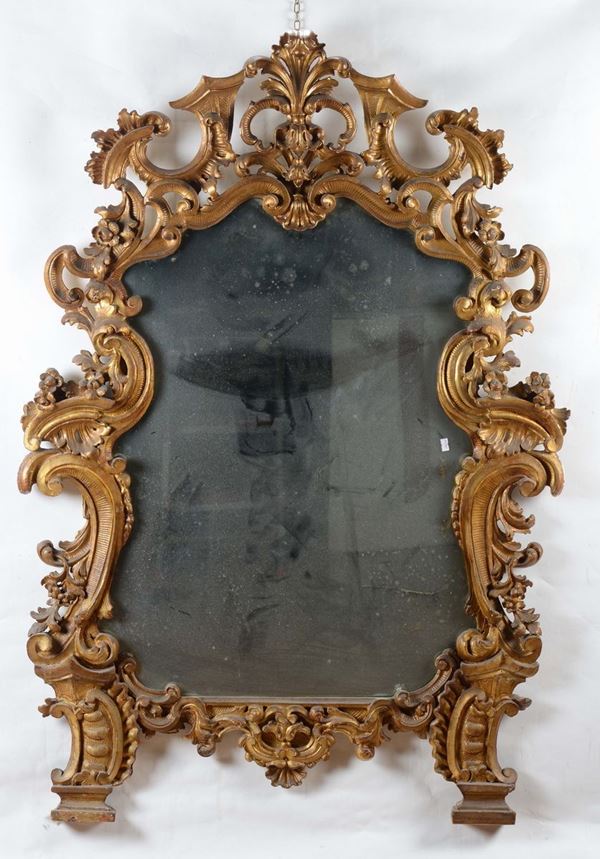 Specchiera in legno dorato, inizio XIX secolo