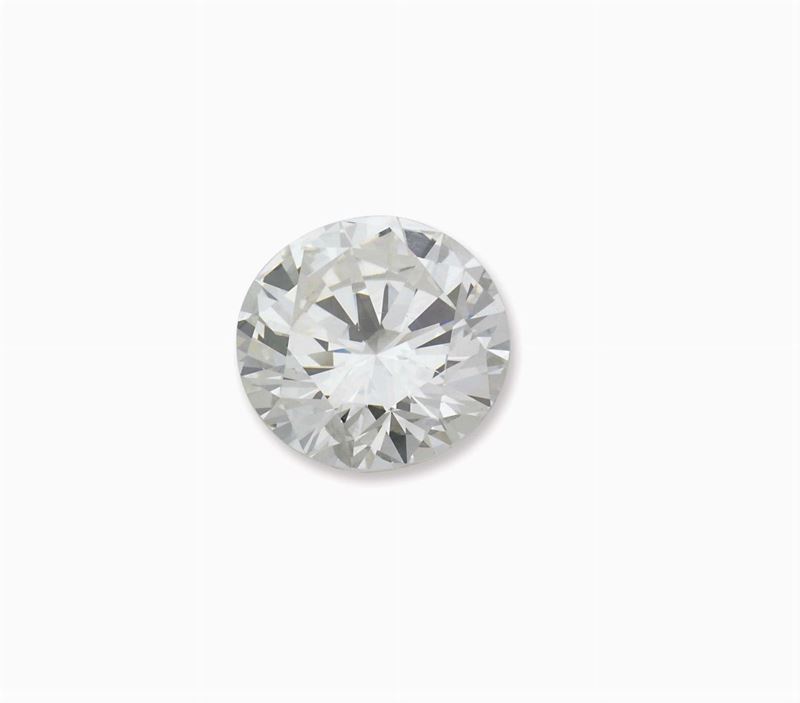 Unmonted brilliant-cut diamond weighing 7,11 carats. R.A.G report n° DR1108/16  - Auction Fine Jewels - I - Cambi Casa d'Aste