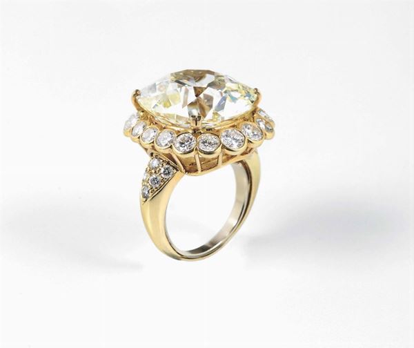 A cushion old - cut diamond weighing 29,28 carats. Van Cleef & Arpels N.Y. 41427. R.A.G report