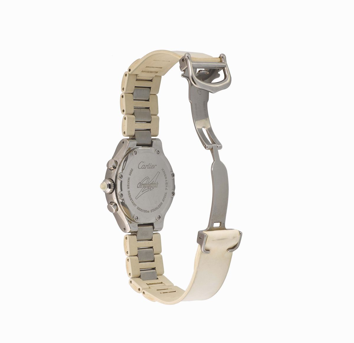 Cartier, Chronoscaph, Ref. 2996, Orologio da Polso, in Acciaio, al Quarzo, Impermeabile, con Puls...