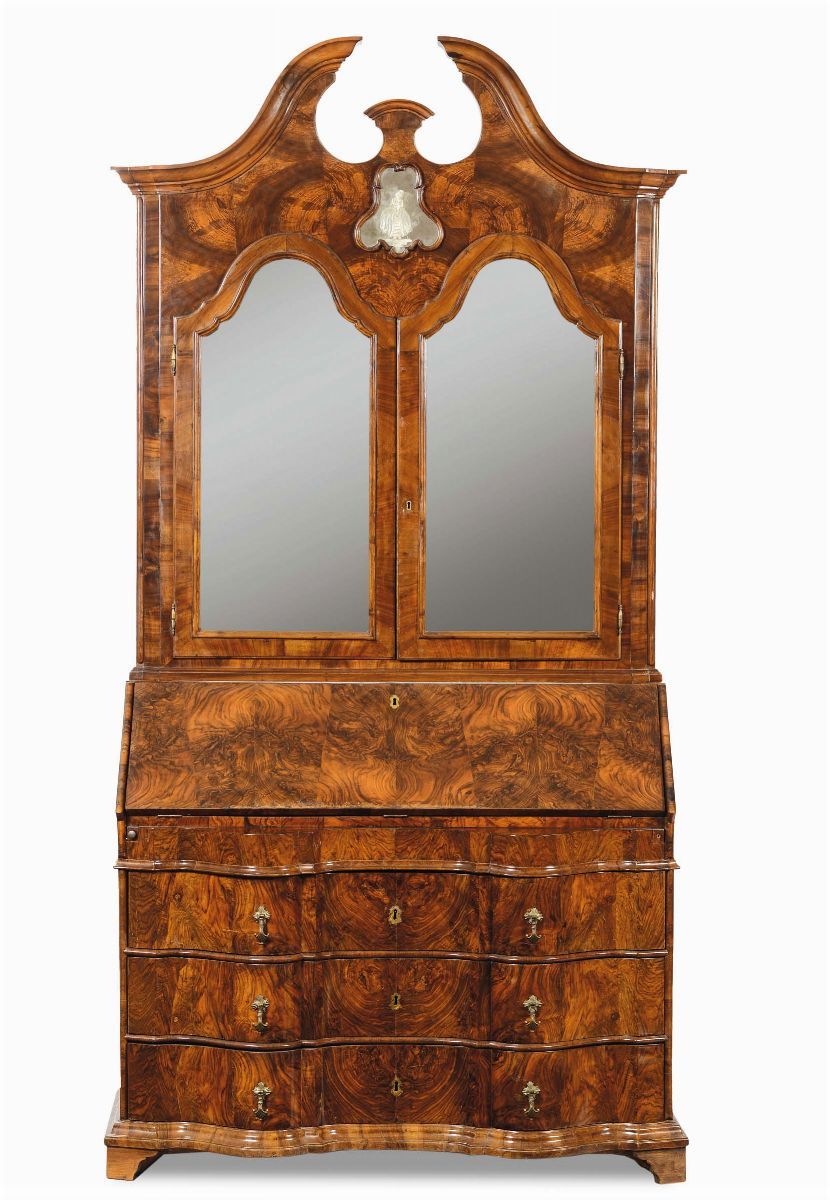 Trumeau Interamente Lastronato in Bois De Violette, XVIII Secolo