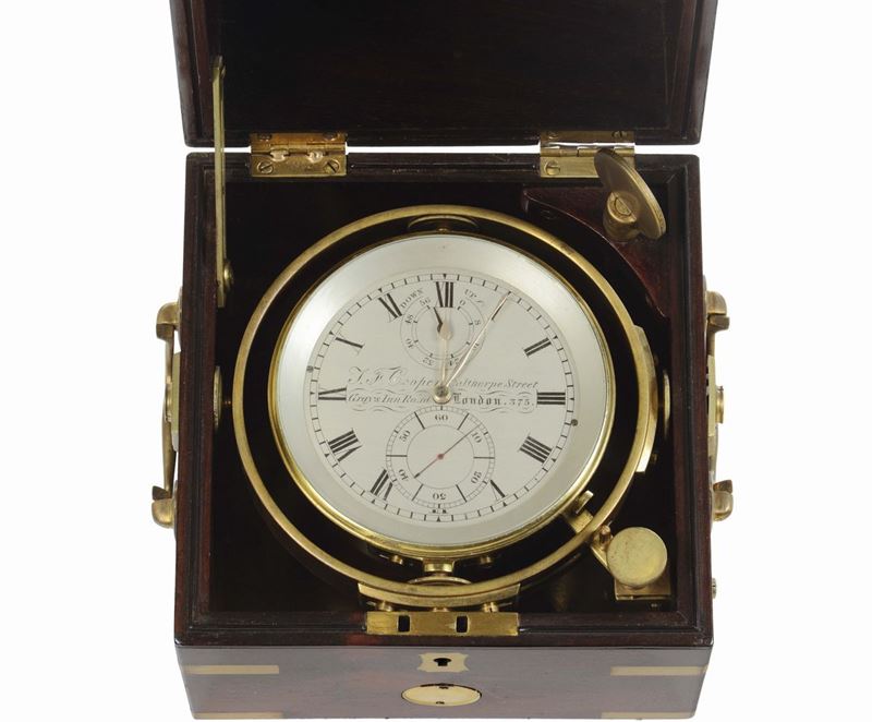 Cronometro da marina a 56 ore di carica, Londra T. F. Cooper XIX secolo  - Asta Arte Marinara e Strumenti Scientifici - Cambi Casa d'Aste