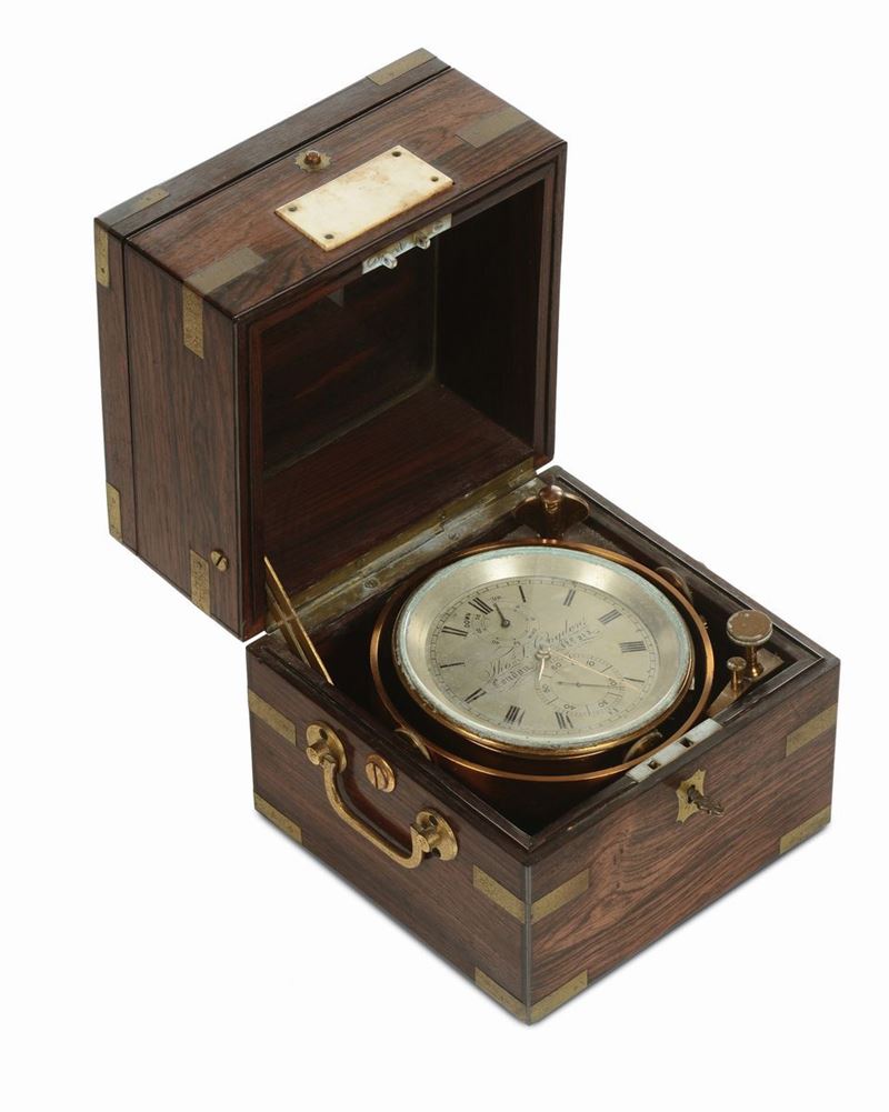Cronometro da marina a 56 ore di carica, Tho S Cogdon 213, Londra XIX secolo  - Auction Maritime Art and Scientific Instruments - Cambi Casa d'Aste