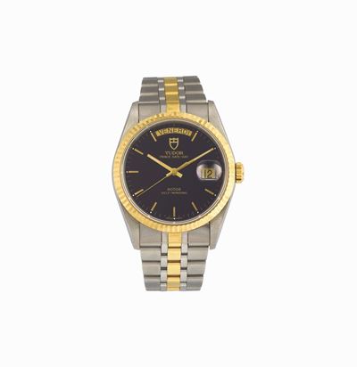 Tudor, Oyster Prince, Date-day, Rotor, Self-winding, Orologio da Polso, in Acciaio e Oro, Imperme...