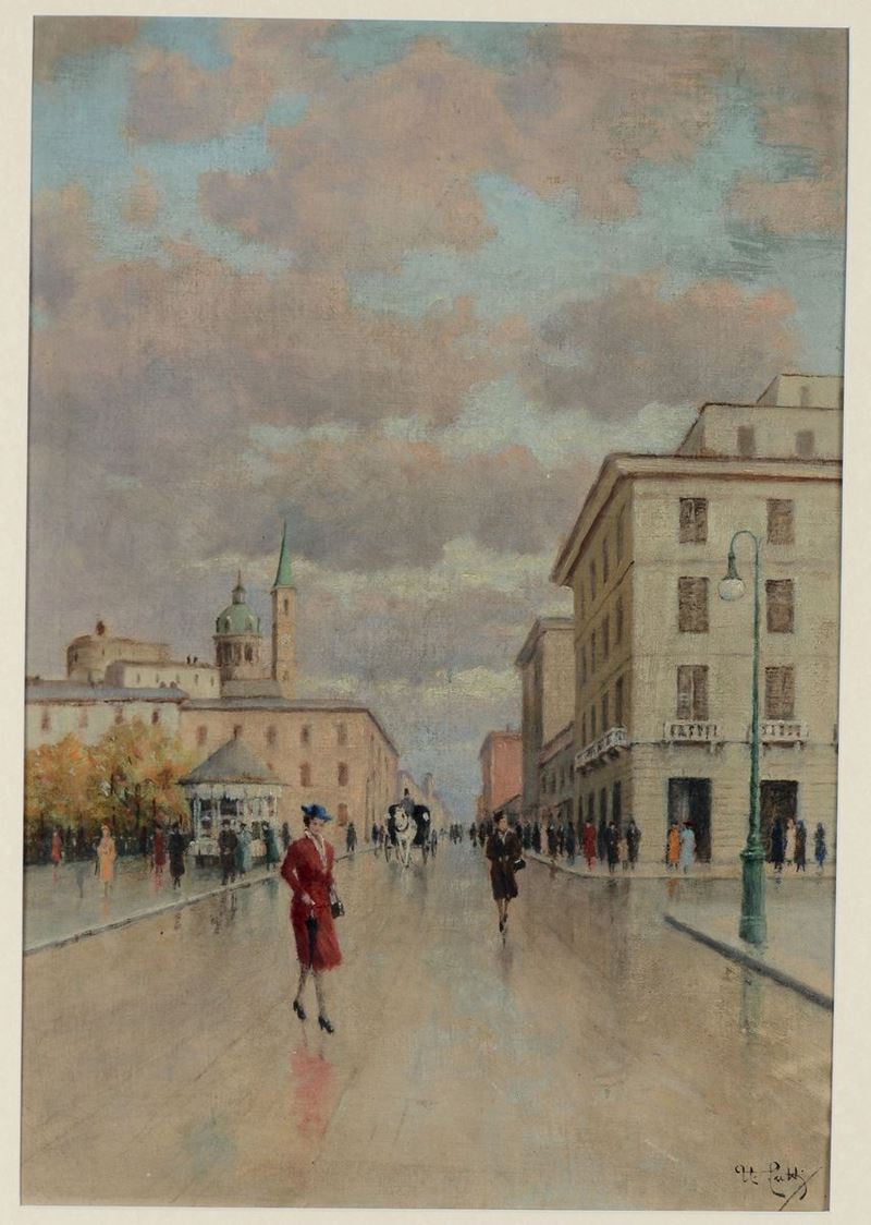 Aurelio Catti (1895-1966) Piazza parigina  - Auction 19th and 20th Century Paintings - Cambi Casa d'Aste