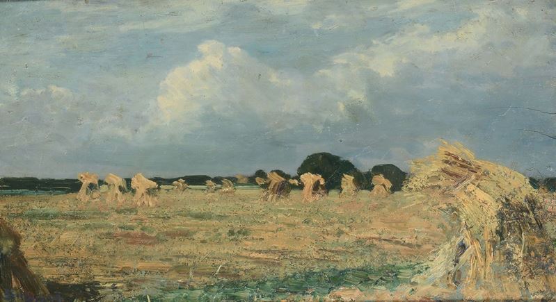 Beppe Ciardi (1875-1932) Paesaggio di campagna  - Asta Asta a Tempo Pittura - Cambi Casa d'Aste