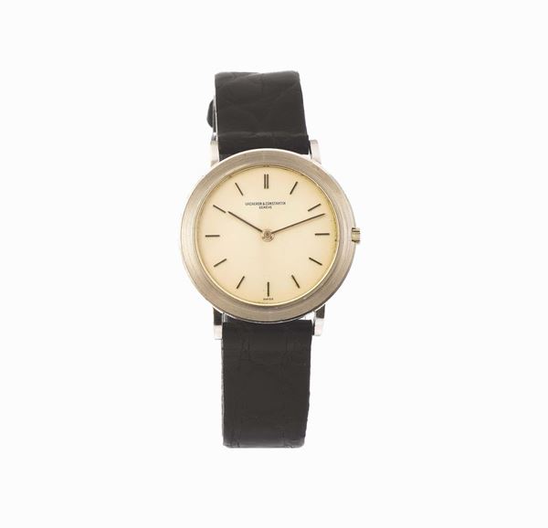 VACHERON&CONSTANTIN, Geneve, case No.429286, Ref. 7405, 18K white gold wristwatch with an 18K Vacheron Constantin buckle. Made in the 1960's.