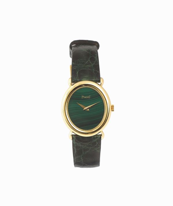 PIAGET, case No. 377261, Ref. 9812, 18K yellow gold lady's wristwatch with an 18K yellow gold buckle. Made in the 1990's.