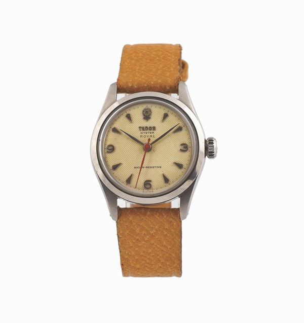 TUDOR, Oyster Royal, Shock Resisiting, case No. 82562, Ref. 7903, center seconds, stainless steel, water resistant wristwatch, case made by Rolex. Made circa 1960
