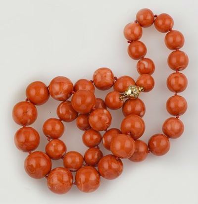 Collana di Corallo a Boule Degradanti