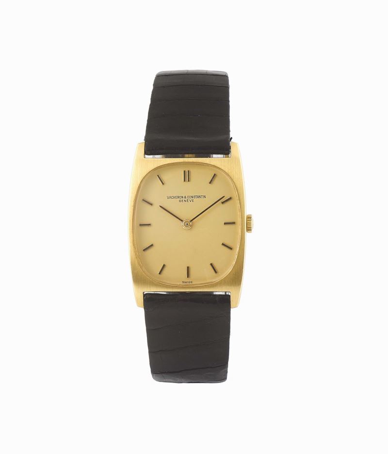 Vacheron & Constantin, Genève, case No. 471840, Ref. 7813, rectangular, 18K yellow gold wristwatch with an 18K yellow gold buckle. Made in the 1960's.  - Auction Watches and Pocket Watches - Cambi Casa d'Aste