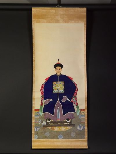 Quattro Dipinti su Carta Raffiguranti Imperatori, Cina, Dinastia Qing, XIX Secolo