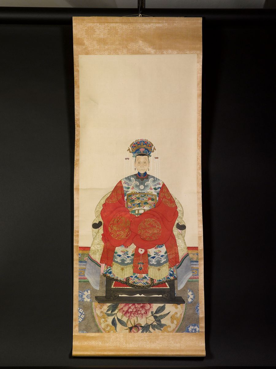 Quattro Dipinti su Carta Raffiguranti Imperatori, Cina, Dinastia Qing, XIX Secolo
