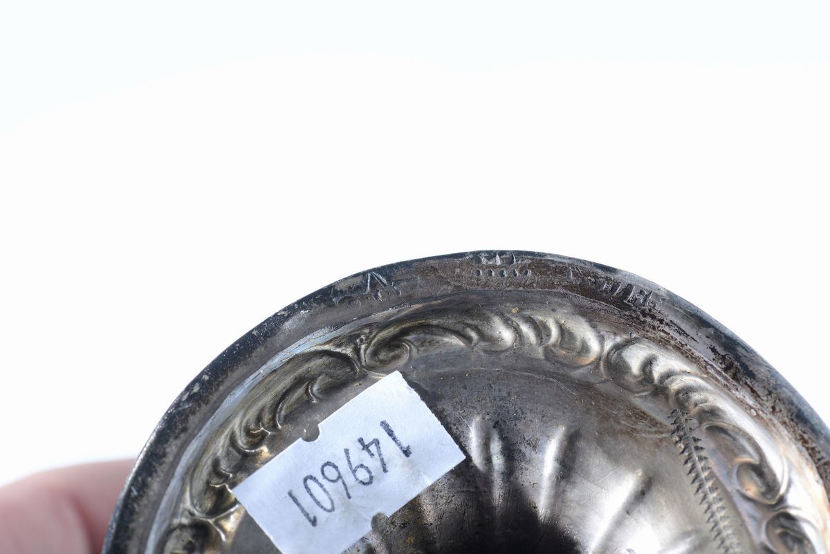 Porta Incenso in Argento Fuso, Sbalzato, Cesellato e Dorato, Napoli XVII-XVIII Secolo, Parziale P...