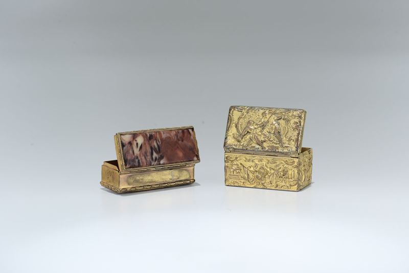 Lotto di die scatolette dorate  - Auction Asta a Tempo Antiquariato - II - Cambi Casa d'Aste