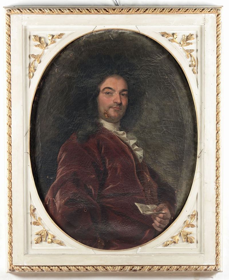 Giovanni Maria Delle Piane detto Il Mulinaretto (Genova 1660 - Monticelli d'Ongina 1745) Ritratto di gentiluomo  - Asta Dipinti Antichi - Cambi Casa d'Aste