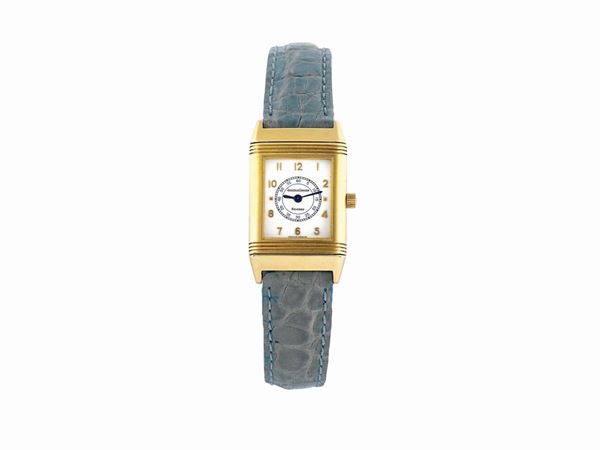 JAEGER LeCOULTRE, “Reverso”, cassa No. 1646738, Ref. 260.1.08, orologio da polso, da donna, reversibile, in oro giallo 18K, al quarzo. Realizzato nel 2000 circa.