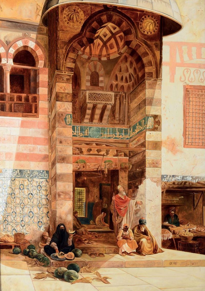 Charles Robertson (1844 - 1891) Moschea  - Asta Dipinti del XIX e XX secolo - Cambi Casa d'Aste