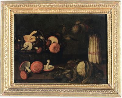 Jan Van Kessel (anversa 1626 - 1679), Seguace Dinatura Morta con Asparagi